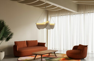 Moooi's New Geometric Drape Light Utilizes a 3D-Knitted Shade
