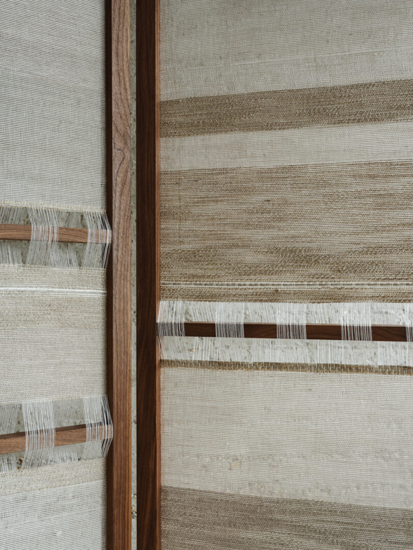 details of A four-panel room divider