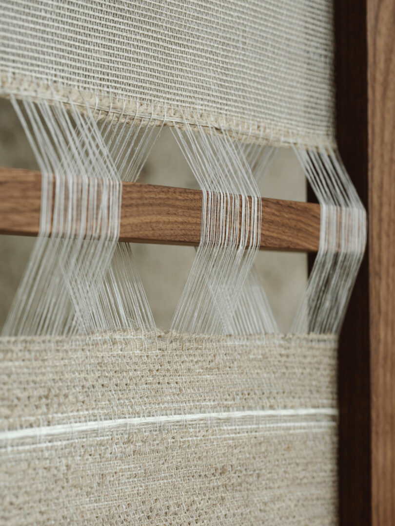 details of A four-panel room divider