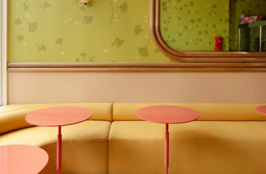 Postcard Bakery Features Bold Color and Pattern Inspired by Retro Japanese Design