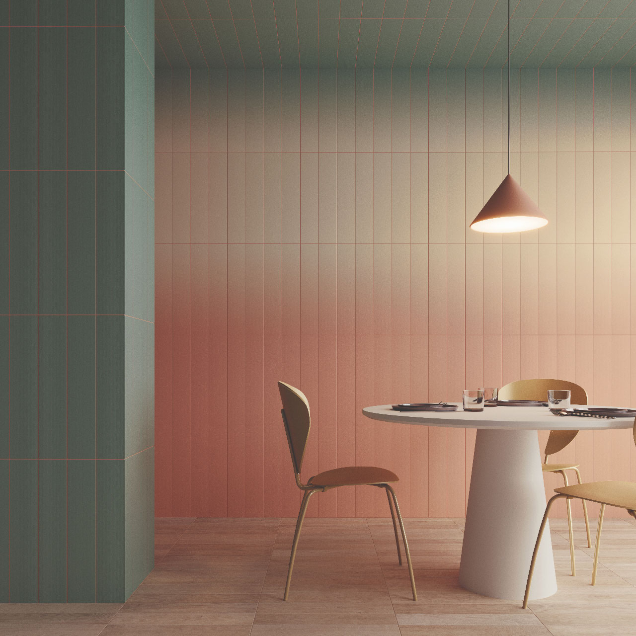 The Melange Tile Collection Showcases Artistic Ombré Effects
